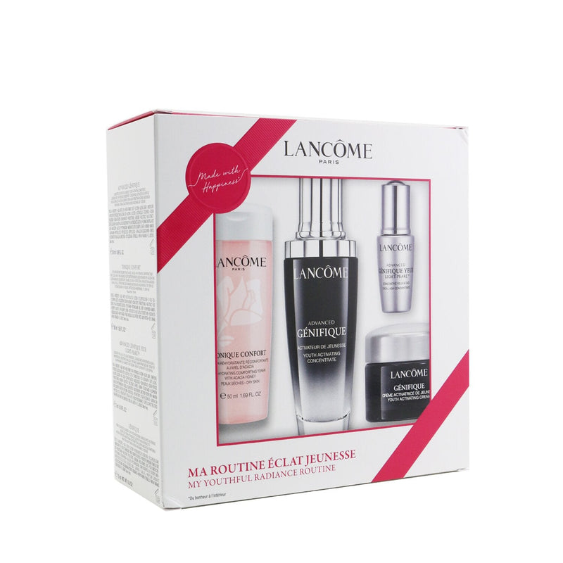 Lancome My Youthful Radiance Routine Set: Genifique Advanced 50ml + Tonique Confort 50ml + Eye Serum 5ml + Day Cream 15ml 