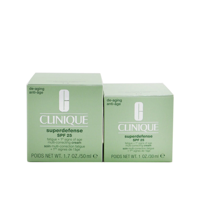 Clinique Superdefense SPF 25 Home & Away Set: Multi-Correcting Cream 50ml+ Multi-Correcting Cream 30ml  2pcs