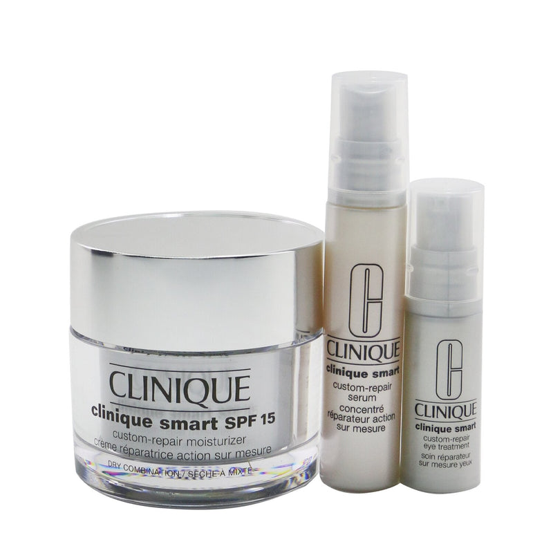 Clinique Derm Pro Solutions Clinique Smart (For Custom De-Aging) Set: Moisturizer SPF 15 50ml+ Serum 10ml+ Eye Treatment 5ml  3pcs