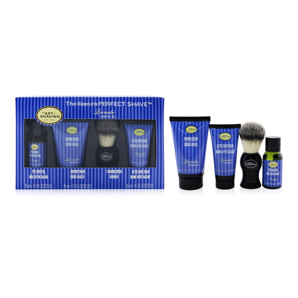 The Art Of Shaving The 4 Elements Of The Perfect Shave 4-Pieces Kit - Lavender: Pre-Shave Oil 30ml + Shaving Cream 45ml + After-Shave Balm 30ml + Shaving Brush  4pcs