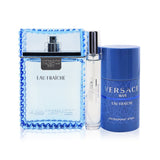 Versace Eau Fraiche Coffret: Eau De Toilette Spray 100ml/3.4oz + Eau De Toilette Spray 10ml/0.3oz + Deodorant Stick 75g/2.5oz  3pcs