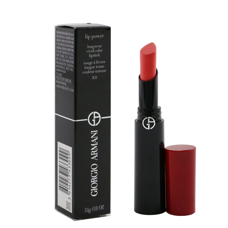 Giorgio Armani Lip Power Longwear Vivid Color Lipstick - # 303 Splendid  3.1g/0.11oz