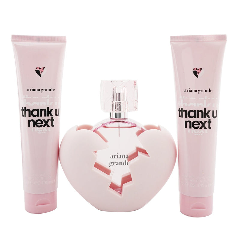 Ariana Grande Thank U Next Coffret: Eau De Parfum Spray 100ml/3.4oz + Body Souffle 100ml/3.4oz + Bath And Shower Gel 100ml/3.4oz  3pcs