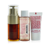 Clarins Youthful Radiance Set: Double Serum 30ml+ Cleansing Micellar Water 50ml+ Beauty Flash Balm 15ml  3pcs