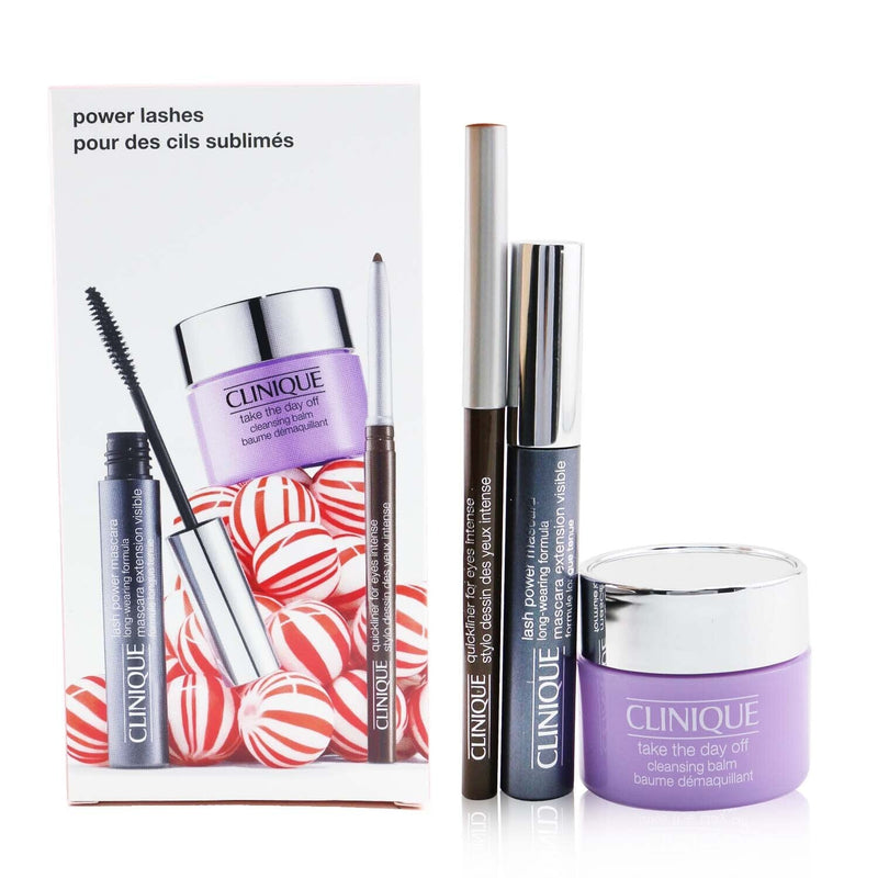 Clinique Lash Power Extension Visible Mascara Kit (1x Mascara 6ml + 1x Quickliner 0.14g+ 1x Cleansing Balm 15ml)  3pcs