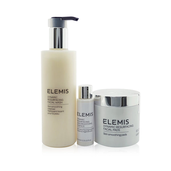 Elemis Skin Resurfacing Trio Set: Facial Pads 60pads+ Facial Wash 200ml+ Skin Smoothing Essence 28ml  3pcs