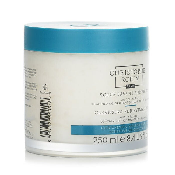 Christophe Robin Cleansing Purifying Scrub with Sea Salt (Soothing Detox Treatment Shampoo) - Sensitive or Oily Scalp 250ml/8.4oz