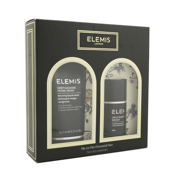 Elemis His (or Her) Essential Duo: Deep Cleanse Facial Wash 150ml + Daily Moisture Boost 50ml  2pcs