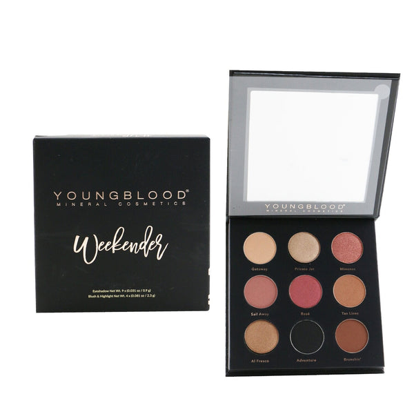 Youngblood Weekender Palette (9x Eyeshadow, 4x Blush/Highlight)  17.3g/0.603oz