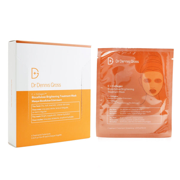 Dr Dennis Gross C + Collagen Biocellulose Brightening Treatment Mask  6 Treatments
