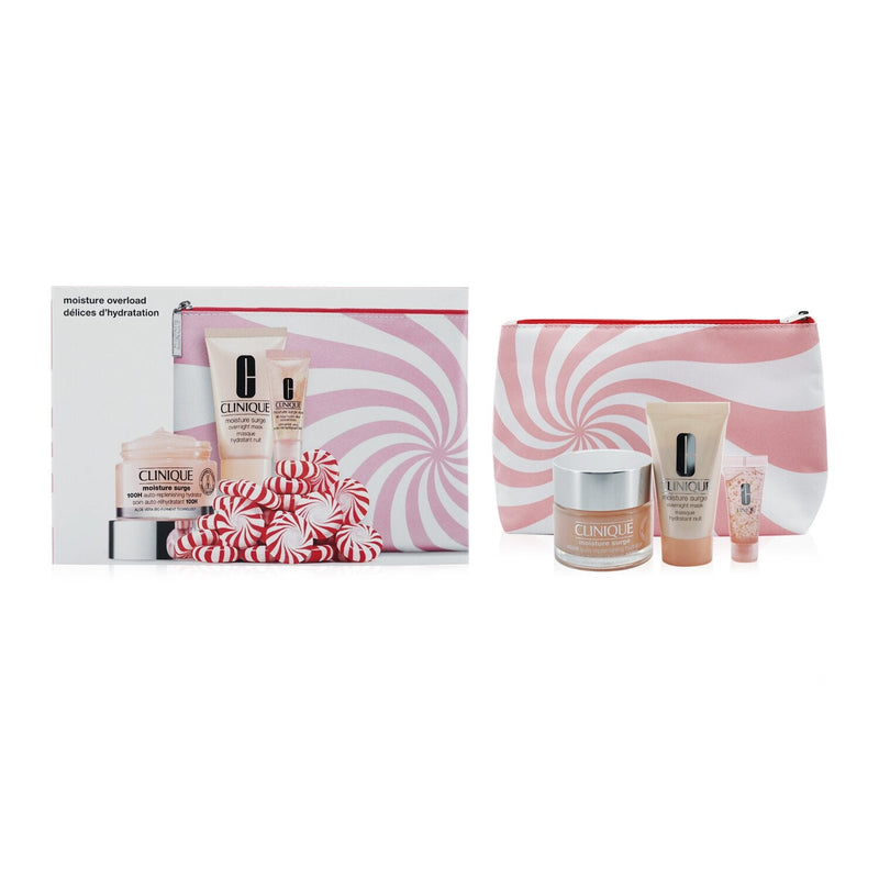 Clinique Moisture Overload Set: Moisture Surge 100H 50ml+ Overnight Mask 30ml+ Eye 96-Hour Concentrate 5ml+ Bag  3pcs+1bag