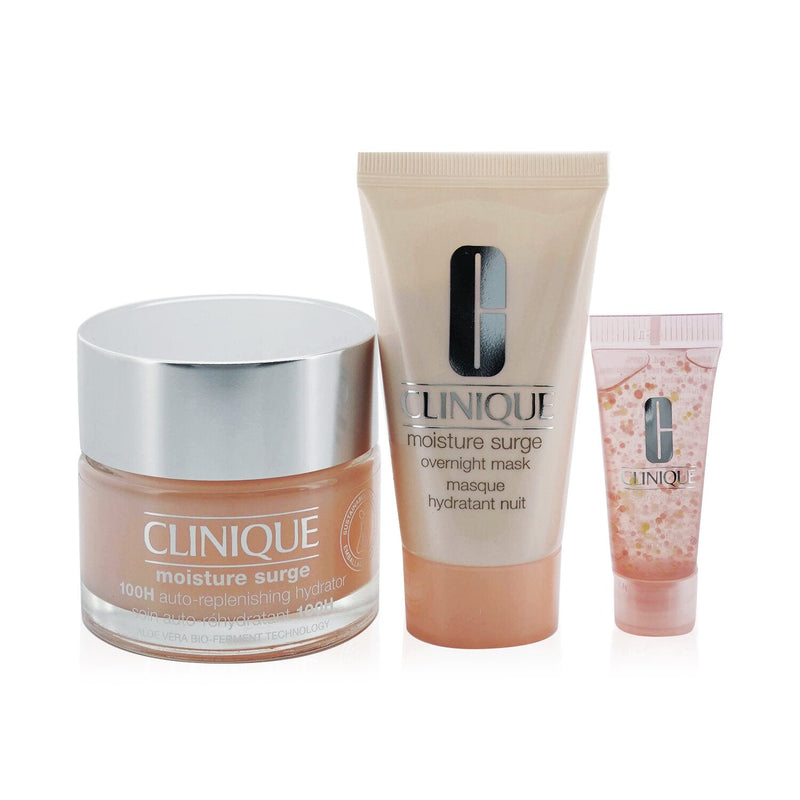 Clinique Moisture Overload Set: Moisture Surge 100H 50ml+ Overnight Mask 30ml+ Eye 96-Hour Concentrate 5ml+ Bag  3pcs+1bag