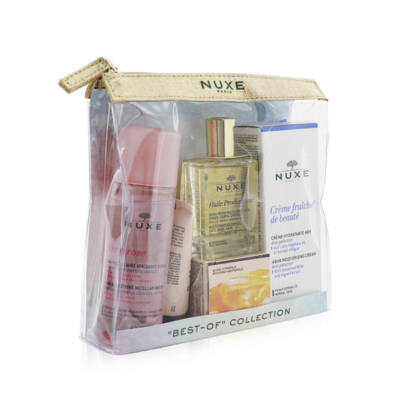 Nuxe "Best-Of" Collection: Very Rose Micellar Water+Reve De Miel Hand & Nail Cream+Huile Prodigieuse Multi-Purpose Dry Oil+Reve De Miel Honey Lip Balm+Creme Fraiche De Beaute 48HR Moisturising Cream 5pcs