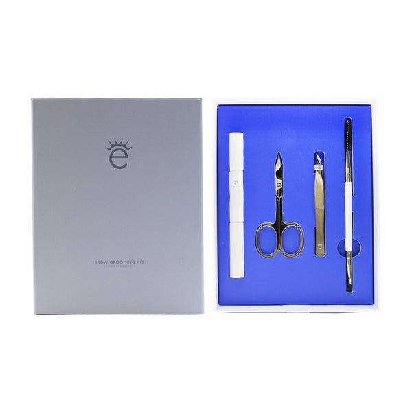 Eyeko Brow Grooming Kit: Brow Brush & Spoolie + Scissors + Tweezers + Brow Razor + Pouch  4pcs+1bag