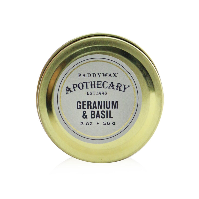 Paddywax Apothecary Candle - Geranium & Basil  56g/2oz