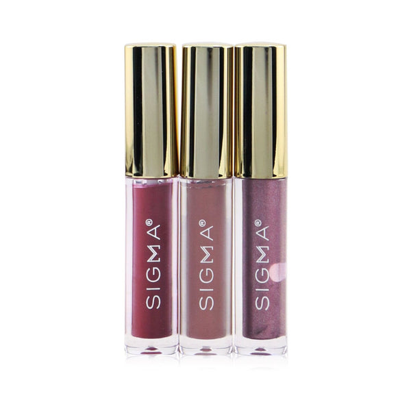 Sigma Beauty Adored Mini Lip Set (2x Liquid Lipstick + 1x Lip Gloss)  3pcs
