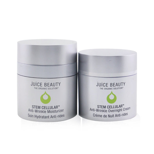 Juice Beauty Stem Cellular Day & Night Duo Set: Stem Cellular Anti-Wrinkle Moisturizer 50ml + Stem Cellular Anti-Wrinkle Overnight Cream  2x 50ml/1.7oz