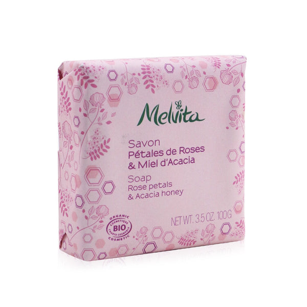 Melvita Rose Petals & Acacia Honey Soap  100g/3.5oz