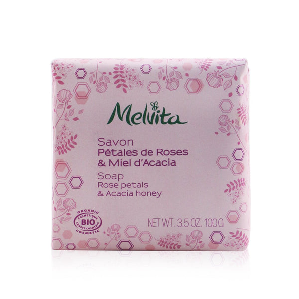 Melvita Rose Petals & Acacia Honey Soap  100g/3.5oz