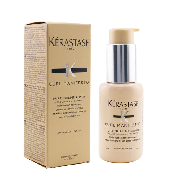 Kerastase Curl Manifesto Huile Sublime Repair Nourishing Multi-use Hair & Scalp Oil (For Very Curly & Coily Hair)  50ml/1.7oz