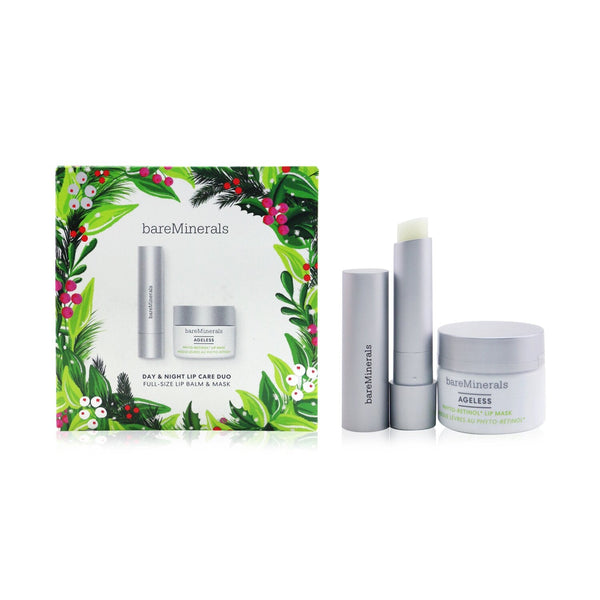 BareMinerals Day & Night Lip Care Duo: Ageless Phyto-Retinol Lip Balm 3.3g+ Ageless Phyto-Retinol Lip Mask 13g  2pcs