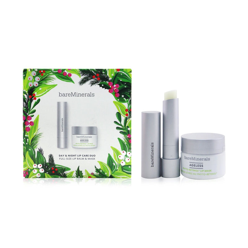 BareMinerals Day & Night Lip Care Duo: Ageless Phyto-Retinol Lip Balm 3.3g+ Ageless Phyto-Retinol Lip Mask 13g  2pcs