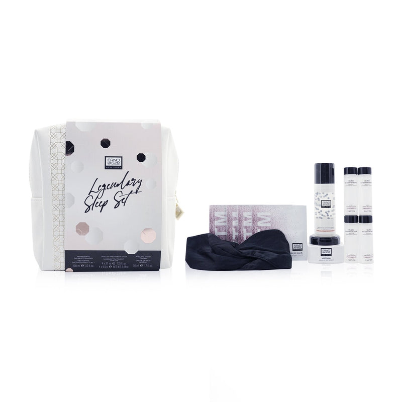 Erno Laszlo Legendary Sleep Set: Refreshing Double Cleanser 100ml+ Vitality Treatment Mask 8pcs+ Phelityl Night Cream 50ml+ Headband+ Bag  10pcs+1bag