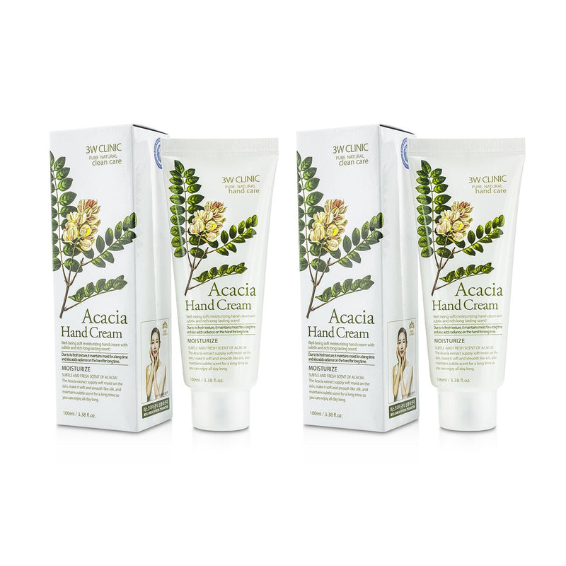 3W Clinic Hand Cream Duo Pack - Acacia  2x100ml/3.38oz