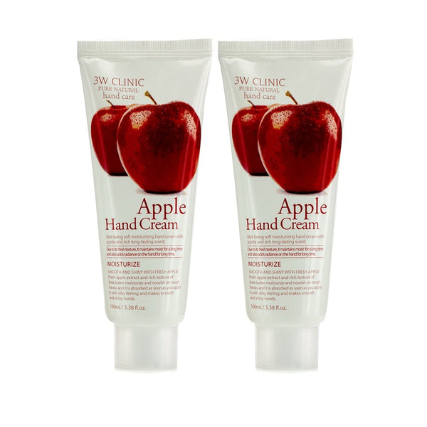 3W Clinic Hand Cream Duo Pack - Apple  2x100ml/3.38oz