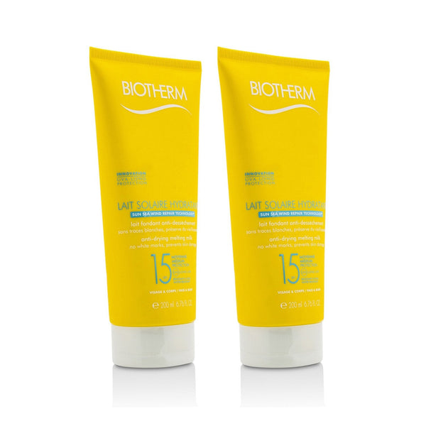Biotherm Lait Solaire Hydratant Anti-Drying Melting Milk SPF 15 Duo Pack  - For Face & Body  2x200ml/6.76ml