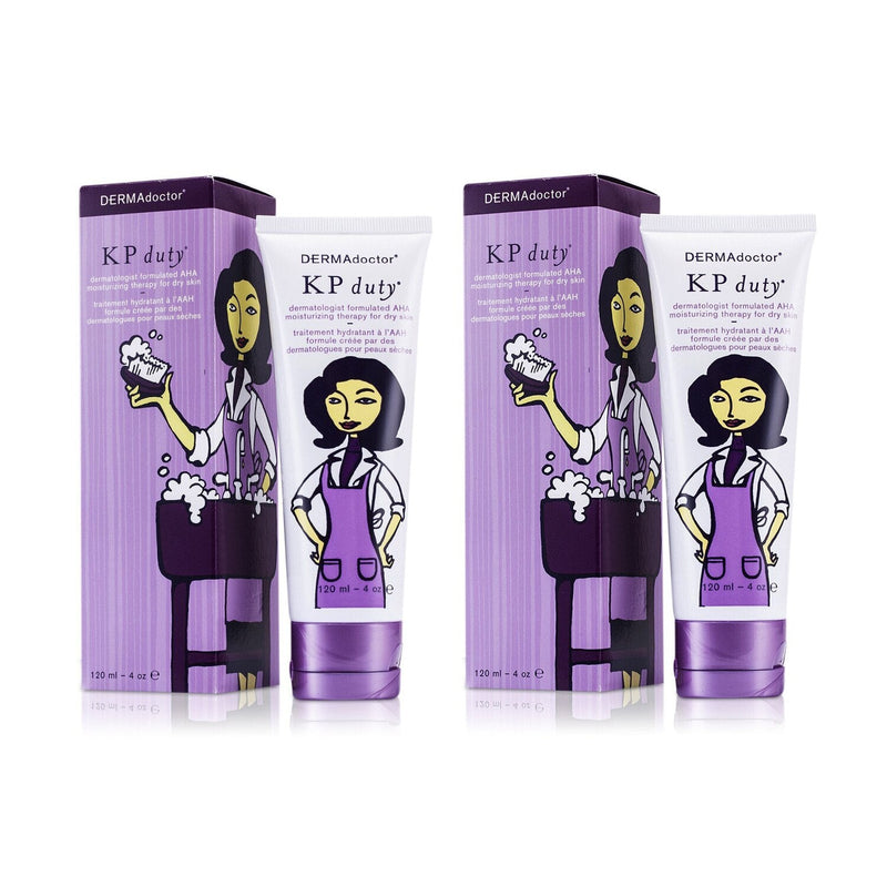 DERMAdoctor KP Duty Dermatologist Formulated AHA Moisturizing Therapy Duo Pack (For Dry Skin)  2x120ml/4oz