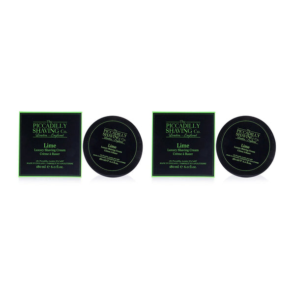 The Piccadilly Shaving Co. Lime Luxury Shaving Cream Duo Pack  2x180g/6oz
