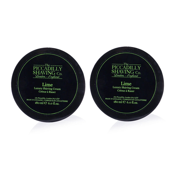The Piccadilly Shaving Co. Lime Luxury Shaving Cream Duo Pack  2x180g/6oz