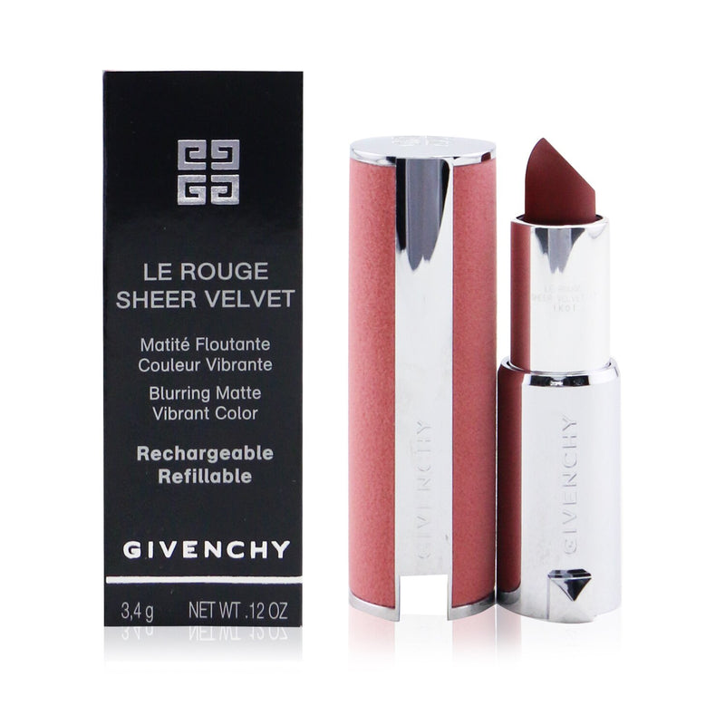 Givenchy Le Rouge Sheer Velvet Matte Refillable Lipstick - # 17 Rouge Erable  3.4g/0.12oz