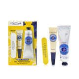 L'Occitane My Manicure Set: Shea Butter Hand Cream 30ml + Shea Butter Nail & Cuticle Nourishing Oil 7.5ml + Nail File  3pcs