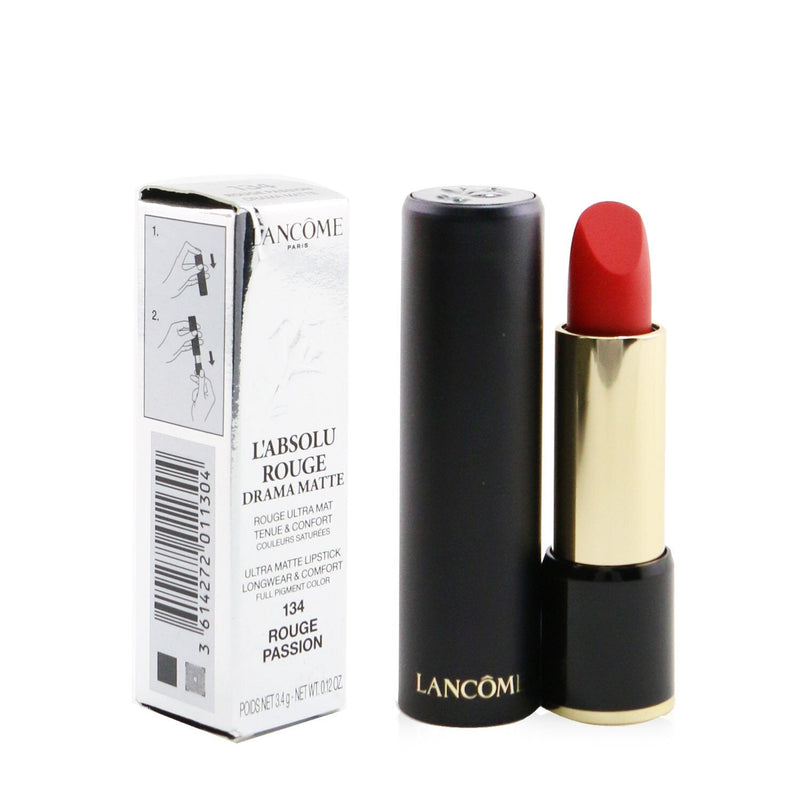 Lancome L'Absolu Rouge Lipstick - # 134 Rouge Passion (Drama Matte)  3.4g/0.12oz