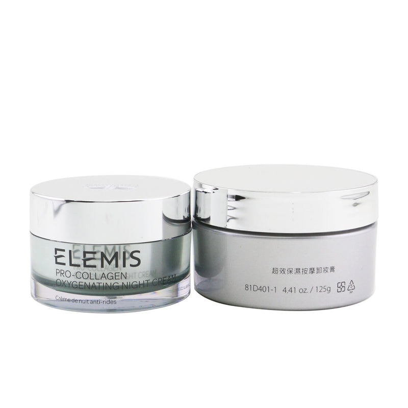Elemis Pro-Collagen Oxygenating Night Cream 50ml (Free: Natural Beauty Aromatic Cleaning Balm 125g)  2pcs