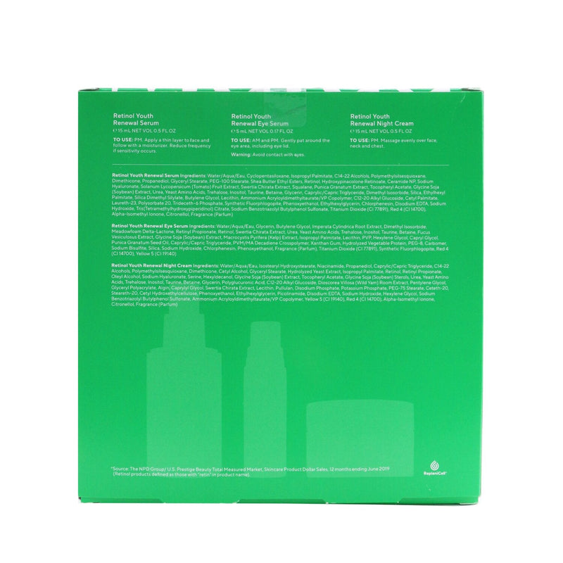 Murad Youth Renewal Retinol Trial Kit: Retinol Youth Renewal Serum 15ml + Retinol Youth Renewal Eye Serum 5ml + Retinol Youth Renewal Night Cream 15ml  3pcs