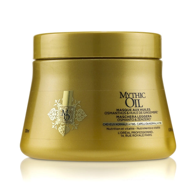 L'Oreal Professionnel Mythic Oil Oil Light Masque with Osmanthus & Ginger Oil - Normal to Fine Hair (Bottle Slightly Dented)  200ml/6.76oz