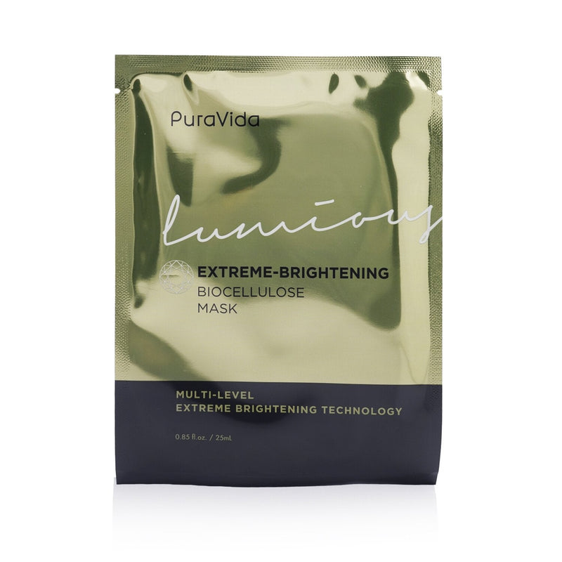 KISS ME PuraVida Luminous Extreme Brightening Biocellulose Mask  4sheets