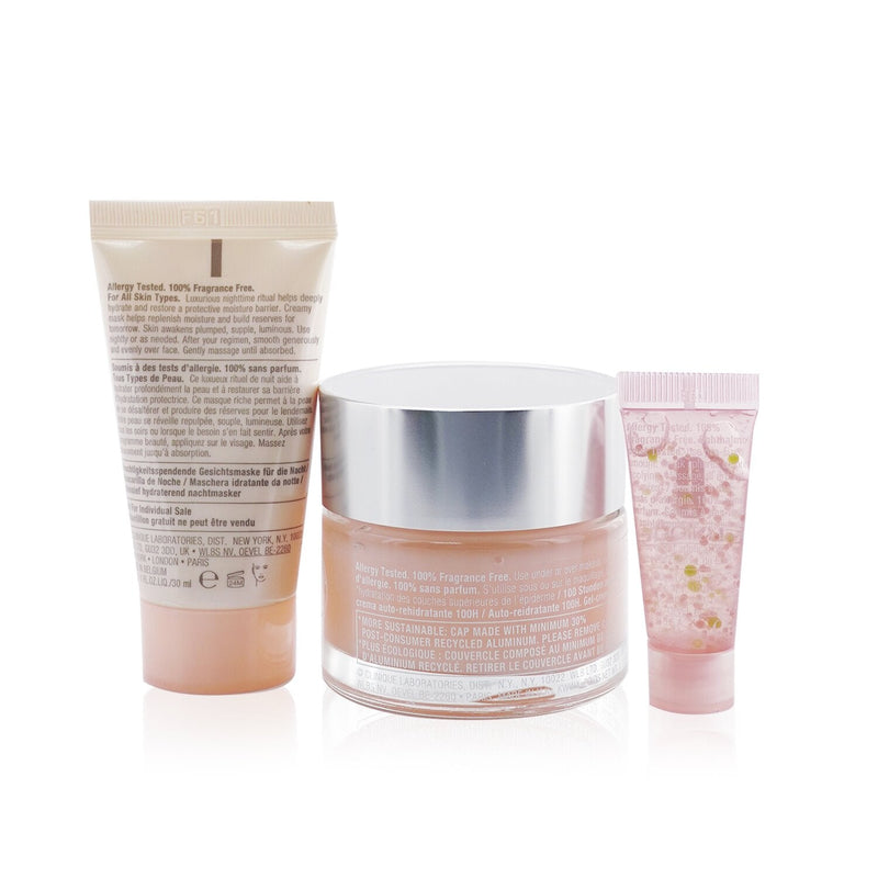 Clinique Hydrate & Glow Set: Moisture Surge 100H 50ml+ Overnight Mask 30ml+ Eye 96-Hour Concentrate 5ml  3pcs