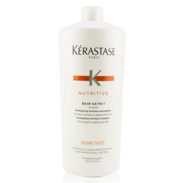 Kerastase Nutritive Bain Satin 1 Exceptional Nutrition Shampoo - For Normal to Slightly Dry Hair (Bottle Silghtly Dented)  1000ml/34oz