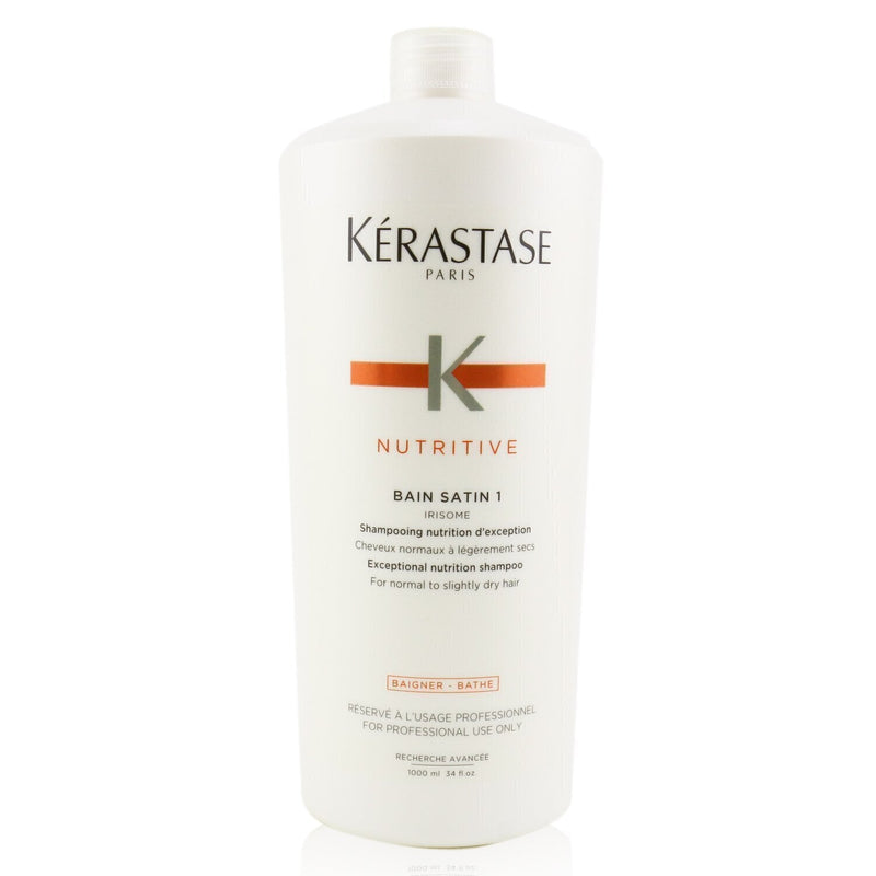 Kerastase Nutritive Bain Satin 1 Exceptional Nutrition Shampoo - For Normal to Slightly Dry Hair (Bottle Silghtly Dented)  1000ml/34oz