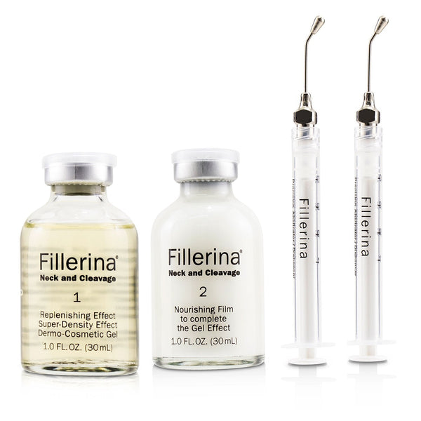 Fillerina Neck & Cleavage (Replenishing Gel For The Wrinkles & The Saggings of Neck & Clevage) - Grade 5 (Exp. Date 11/2022)  2x30ml+2pcs