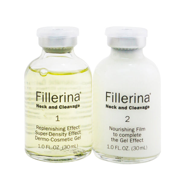 Fillerina Neck & Cleavage (Replenishing Gel For The Wrinkles & The Saggings of Neck & Clevage) - Grade 4 (Exp. Date 11/2022)  2x30ml+2pcs