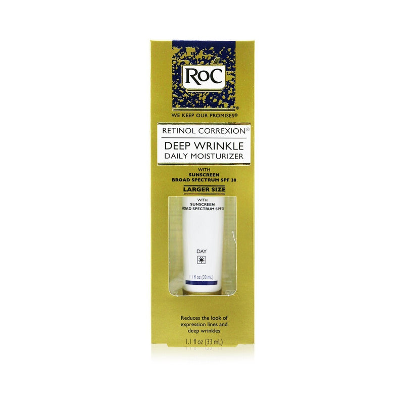 ROC Retinol Correxion Deep Wrinkle Daily Moisturizer With Sunscreen Broad Spectrum SPF 30 (Exp. Date 10/2022)  33ml/1.1oz