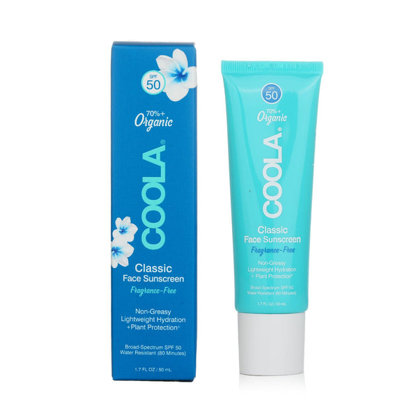 Coola Classic Face Organic Sunscreen Lotion SPF 50 - Fragrance Free  50ml/1.7oz