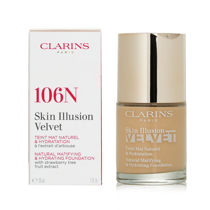 Clarins Skin Illusion Velvet Natural Matifying & Hydrating Foundation - # 106N  30ml/1oz