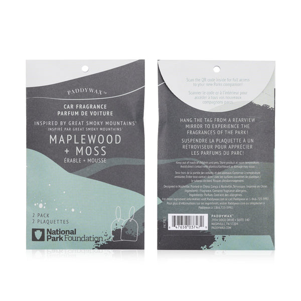 Paddywax Parks Car Fragrance - Great Smoky Mountains  2packs