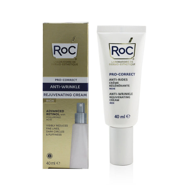 ROC Pro-Correct Anti-Wrinkle Rejuvenating Rich Cream - Advanced Retinol With Hyaluronic Acid (Exp. Date 09/2022)  40ml/1.35oz